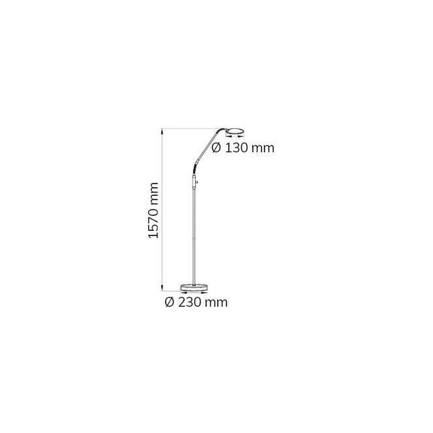 Wofi 3006.01.64.9000 - Himmennettävä LED-lattiavalaisin TWIN LED/4,6W/230V