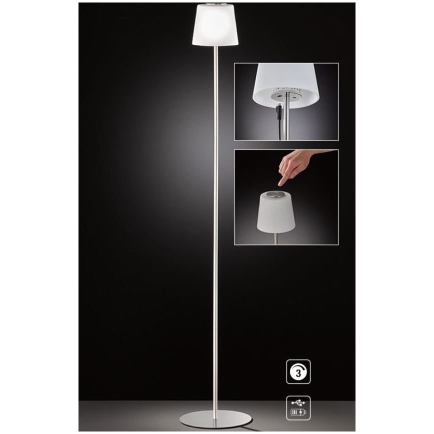 Wofi 3015.01.64.9000 - LED himmennettävä kosketusjalustavalaisin GENK LED/2W/5V 2000 mAh