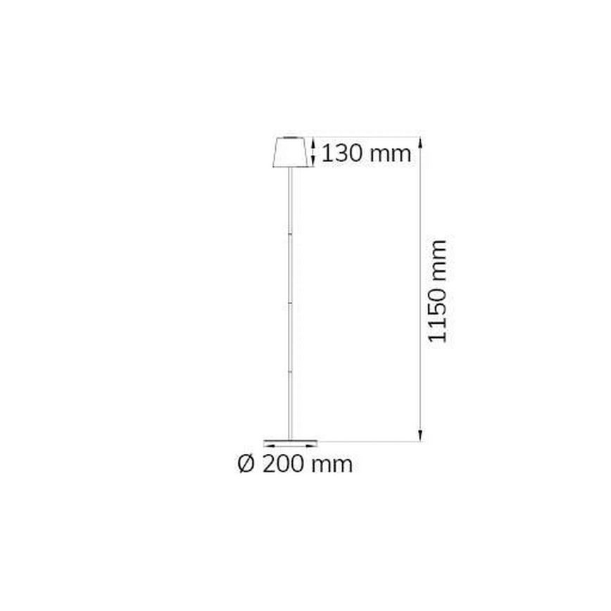 Wofi 3015.01.64.9000 - LED himmennettävä kosketusjalustavalaisin GENK LED/2W/5V 2000 mAh