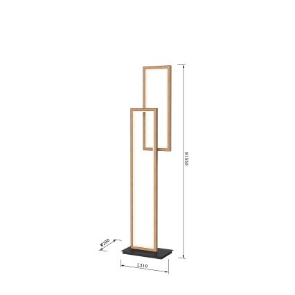 Wofi 3023-206 - Himmennettävä LED-lattiavalaisin PESCARA LED/21W/230V
