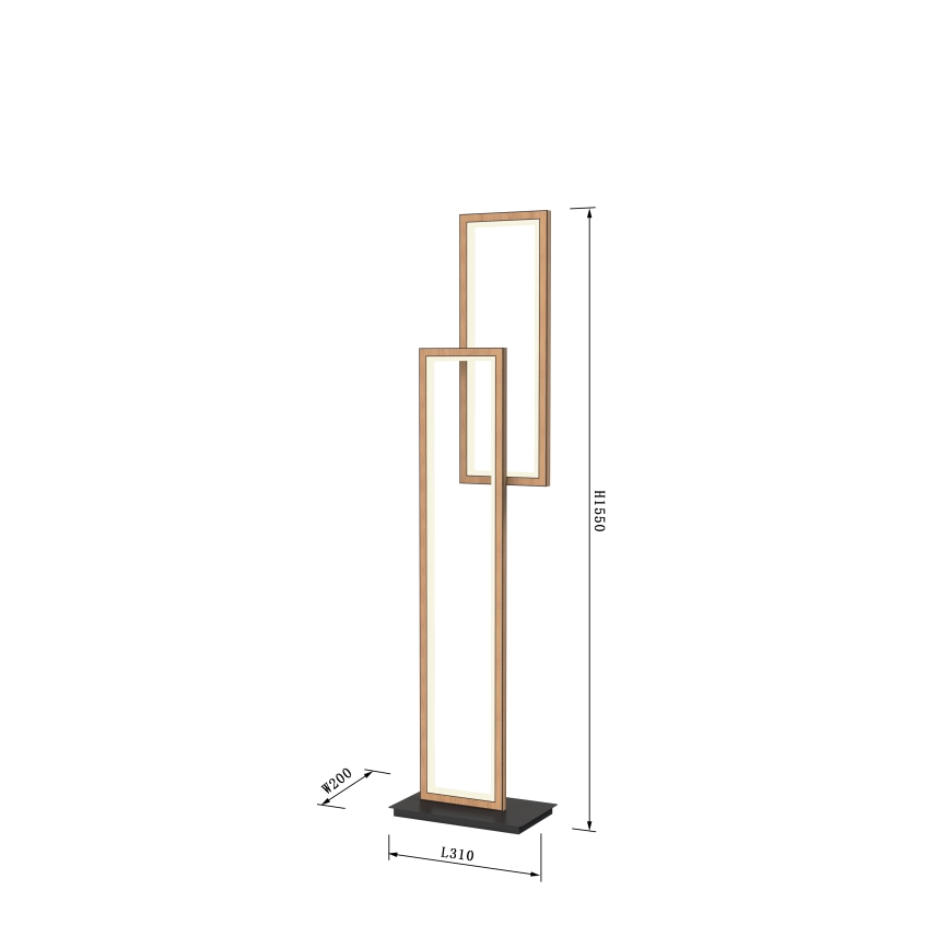 Wofi 3023-206 - Himmennettävä LED-lattiavalaisin PESCARA LED/21W/230V