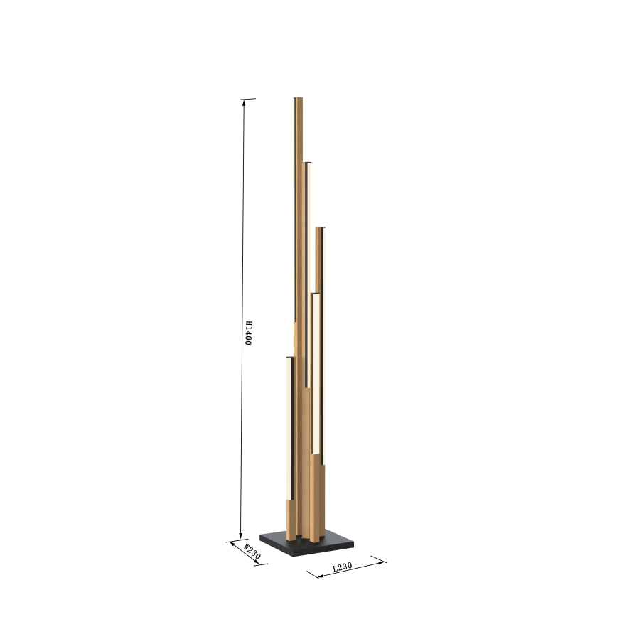 Wofi 3032-506 - Himmennettävä LED-lattiavalaisin CATANIA LED/24W/230V