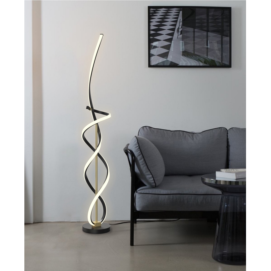 Wofi 3134-104 - Himmennettävä LED-lattiavalaisin INDIGO LED/31W/230V musta/kulta