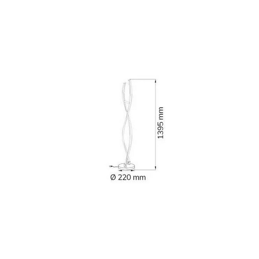 Wofi 3152.02.01.6000 - Himmennettävä LED-lattiavalaisin IDANA 2xLED/14W/230V