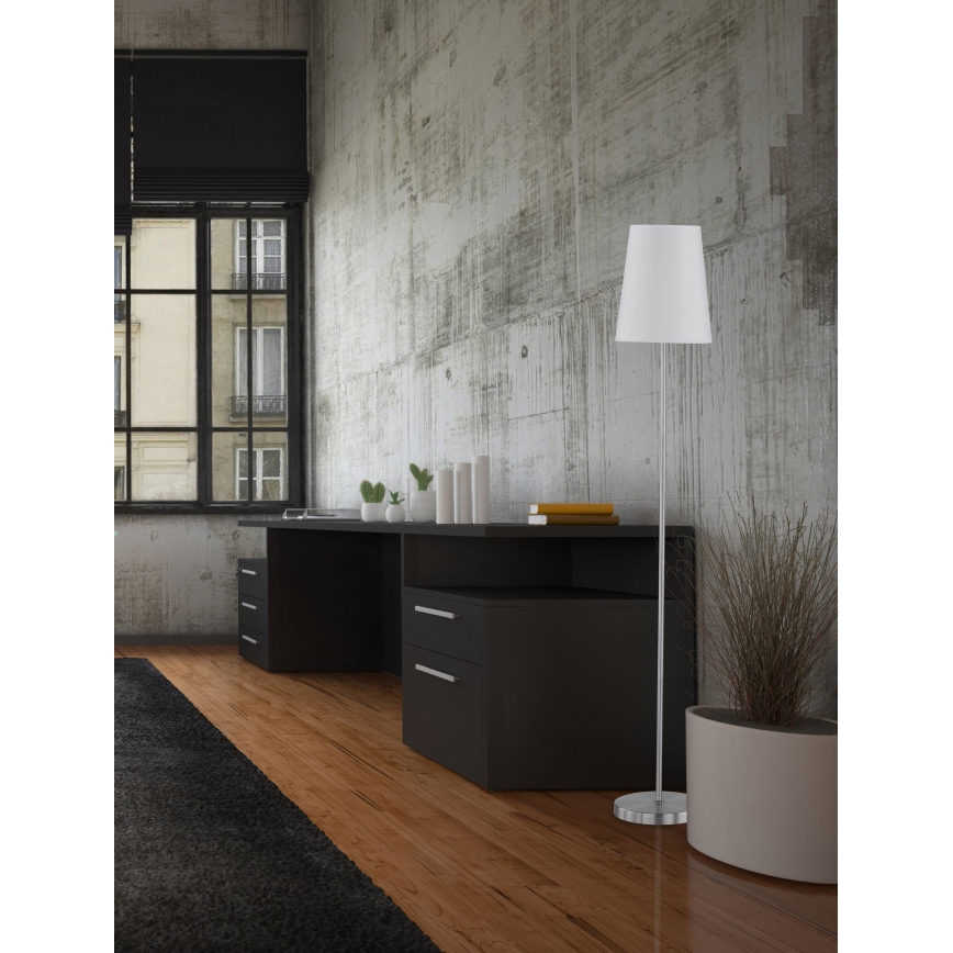 Wofi 3329.01.06.6000 - Lattialamppu FYNN 1xE27/60W/230V valkoinen