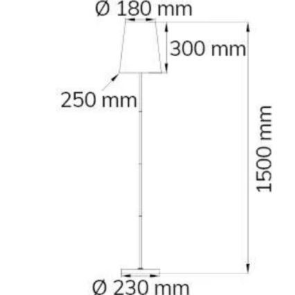 Wofi 3329.01.06.6000 - Lattialamppu FYNN 1xE27/60W/230V valkoinen