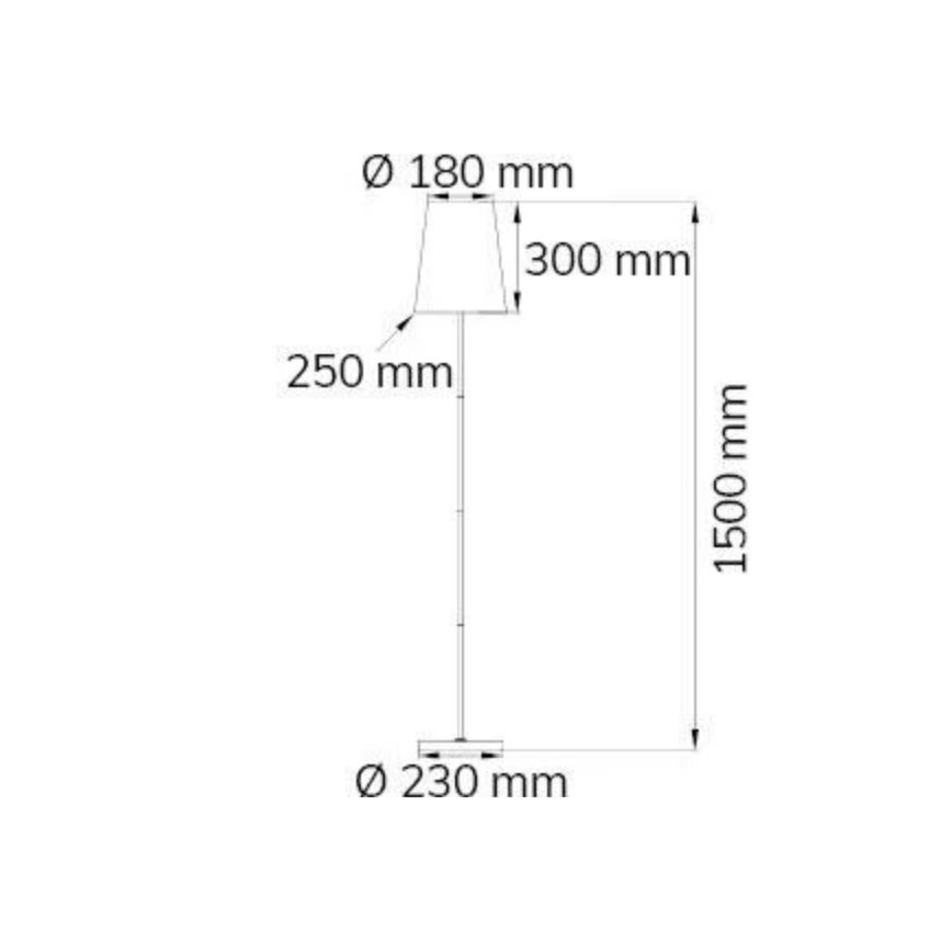 Wofi 3329.01.10.6000 - Lattialamppu FYNN 1xE27/60W/230V musta