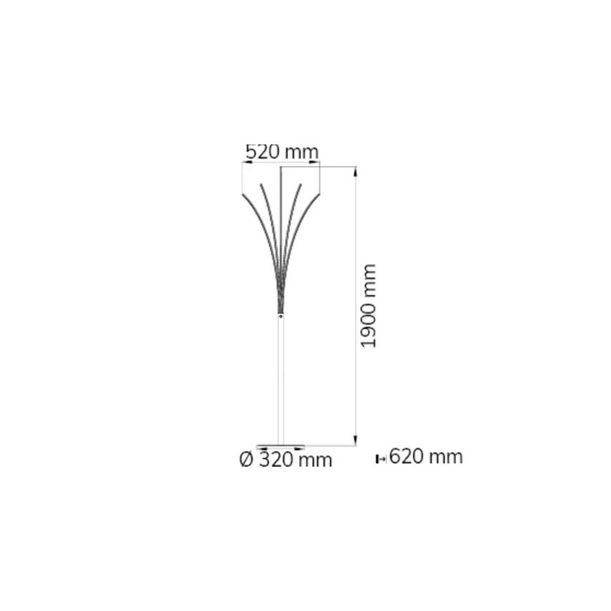 Wofi 3557.05.01.0000 - Himmennettävä LED-lattiavalaisin BENETT LED/24W/230V