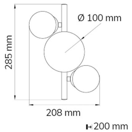 Wofi 4014.03.14.9000 - LED-seinävalaisin VILLA 3xG9/3W/230V
