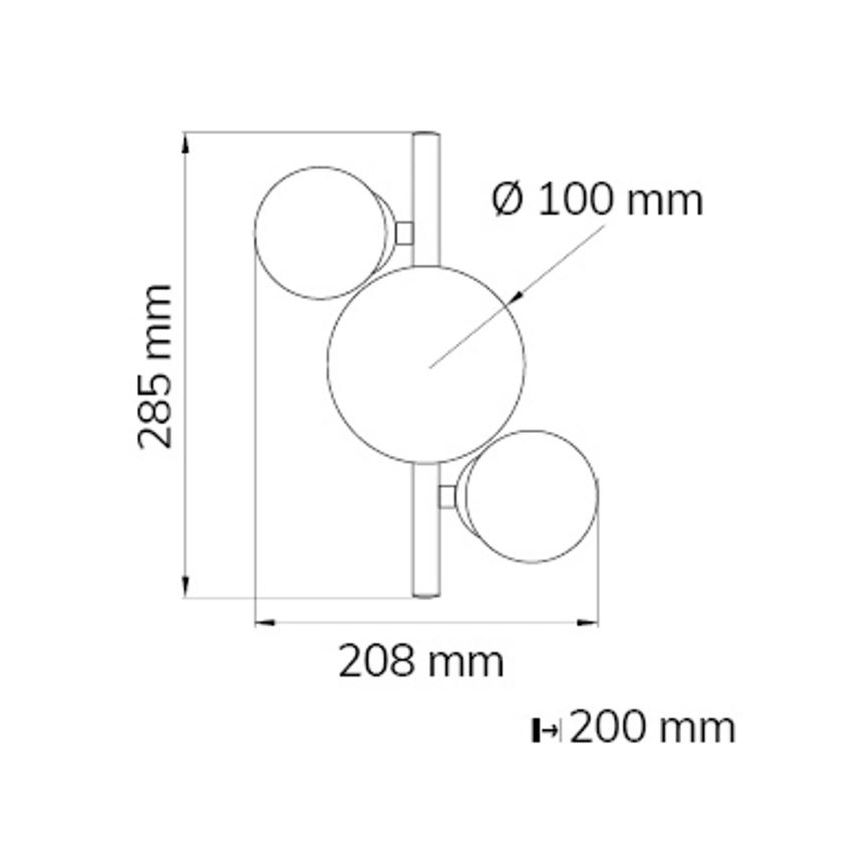 Wofi 4014.03.14.9000 - LED-seinävalaisin VILLA 3xG9/3W/230V