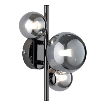 Wofi 4014.03.24.9000 - LED-seinävalaisin VILLA 3xG9/3W/230V musta/kiiltävä kromi