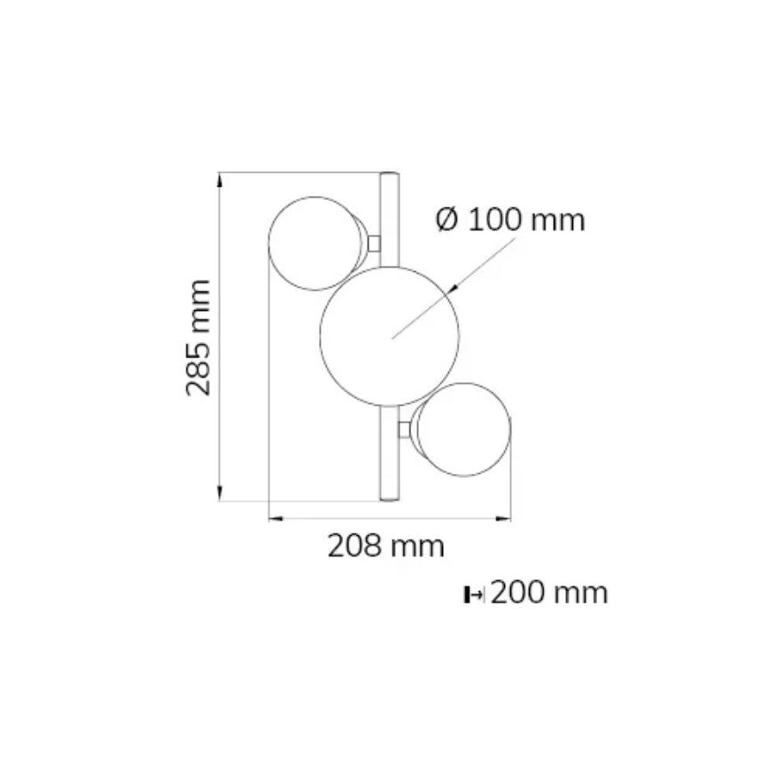Wofi 4014.03.24.9000 - LED-seinävalaisin VILLA 3xG9/3W/230V musta/kiiltävä kromi