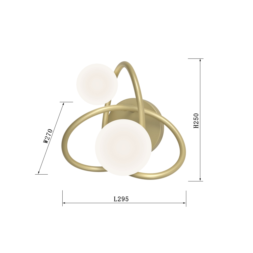 Wofi 4014-201 - LED-seinävalaisin NANCY 2xG9/3,5W/230V kulta/valkoinen