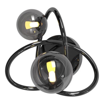 Wofi 4014-205 - LED-seinävalaisin NANCY 2xG9/3,5W/230V musta/kiiltävä kromi