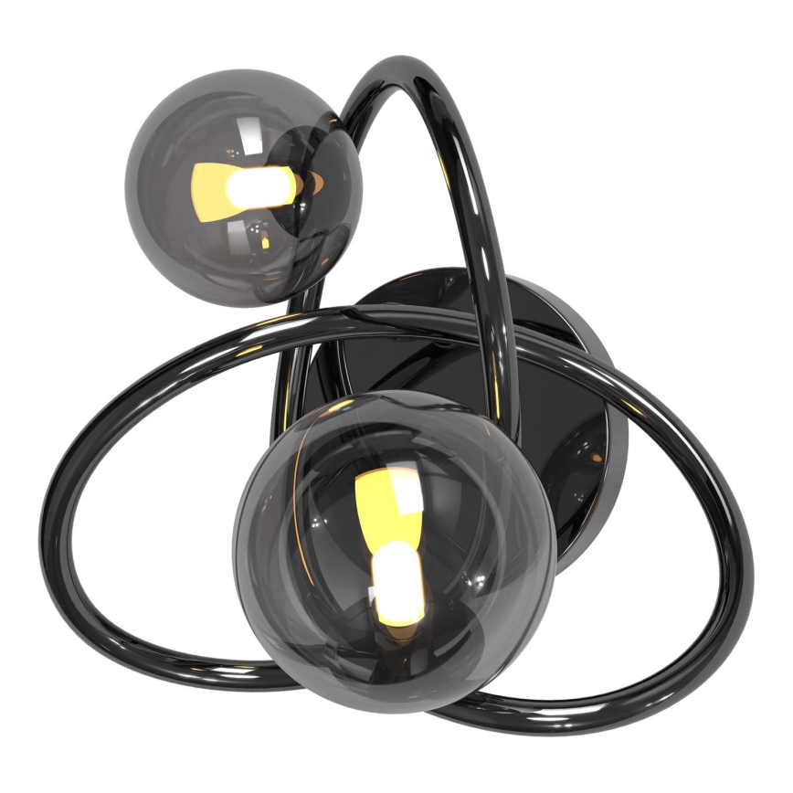 Wofi 4014-205 - LED-seinävalaisin NANCY 2xG9/3,5W/230V musta/kiiltävä kromi