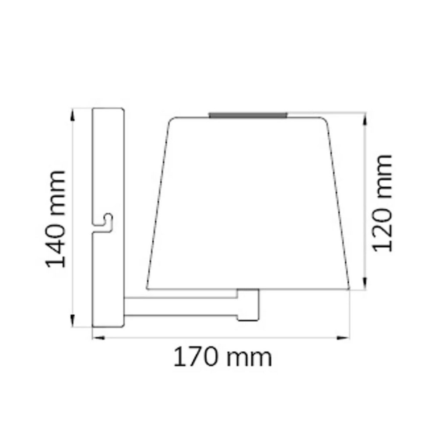 Wofi 4015.01.64.9000 - LED Himmennettävä seinävalaisin GENK LED/2W/5V 2500 mAh