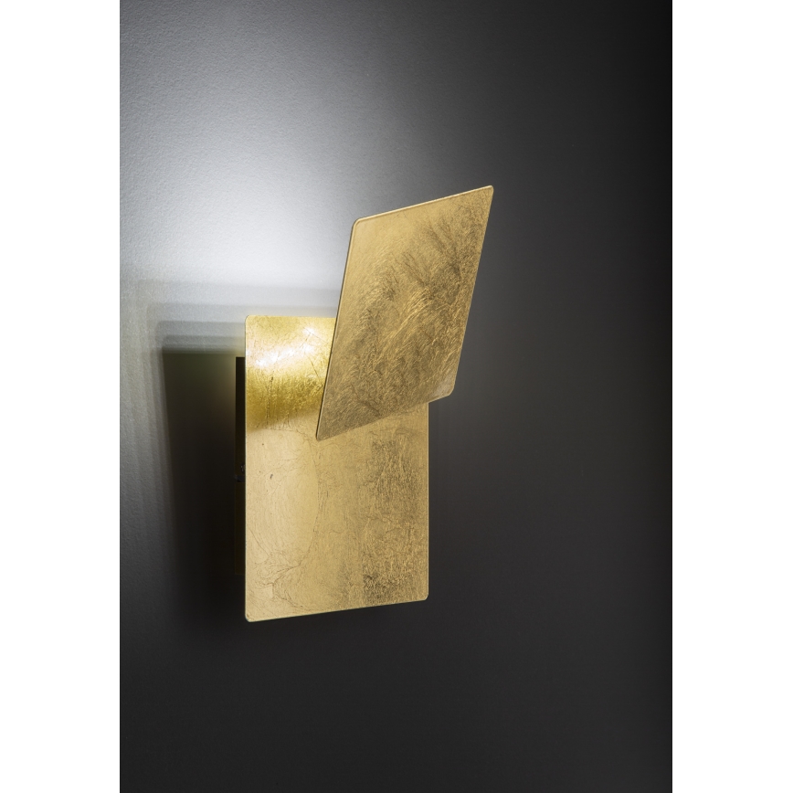 Wofi 4048-101Q - LED-seinävalaisin BAYONNE LED/6,5W/230V kulta