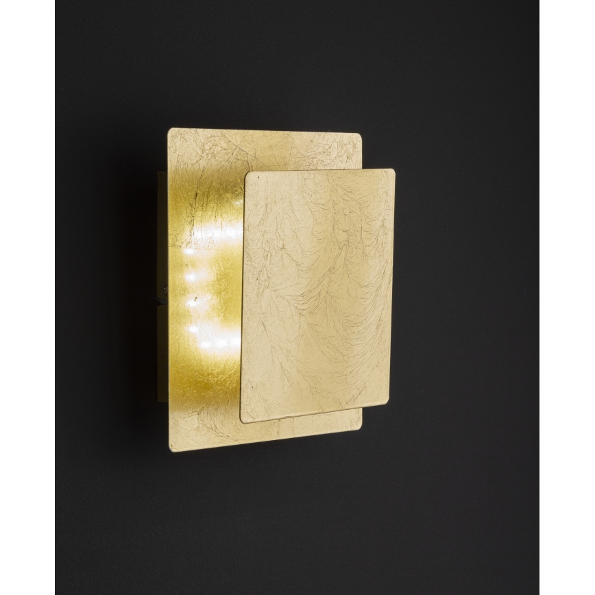 Wofi 4048-101Q - LED-seinävalaisin BAYONNE LED/6,5W/230V kulta