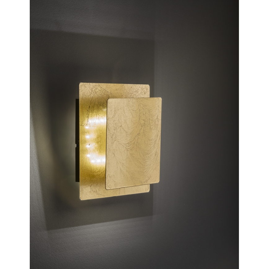 Wofi 4048-101Q - LED-seinävalaisin BAYONNE LED/6,5W/230V kulta
