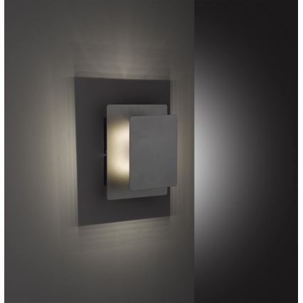 Wofi 4048-102Q - LED-seinävalaisin BAYONNE LED/6,5W/230V antrasiitti