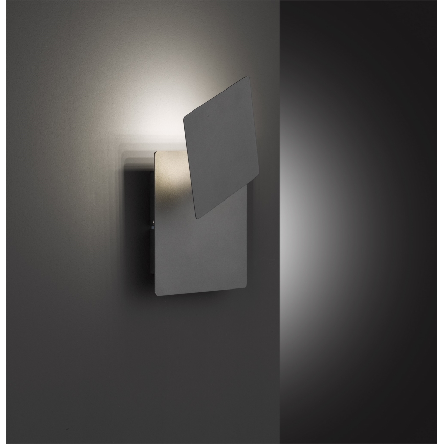 Wofi 4048-102Q - LED-seinävalaisin BAYONNE LED/6,5W/230V antrasiitti