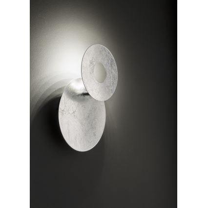 Wofi 4048-203R - LED-seinävalaisin BAYONNE LED/6,5W/230V hopea