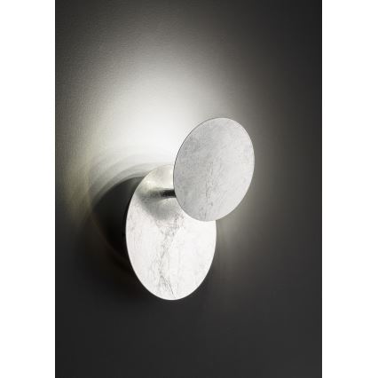 Wofi 4048-303R - LED-seinävalaisin BAYONNE LED/6,5W/230V hopea