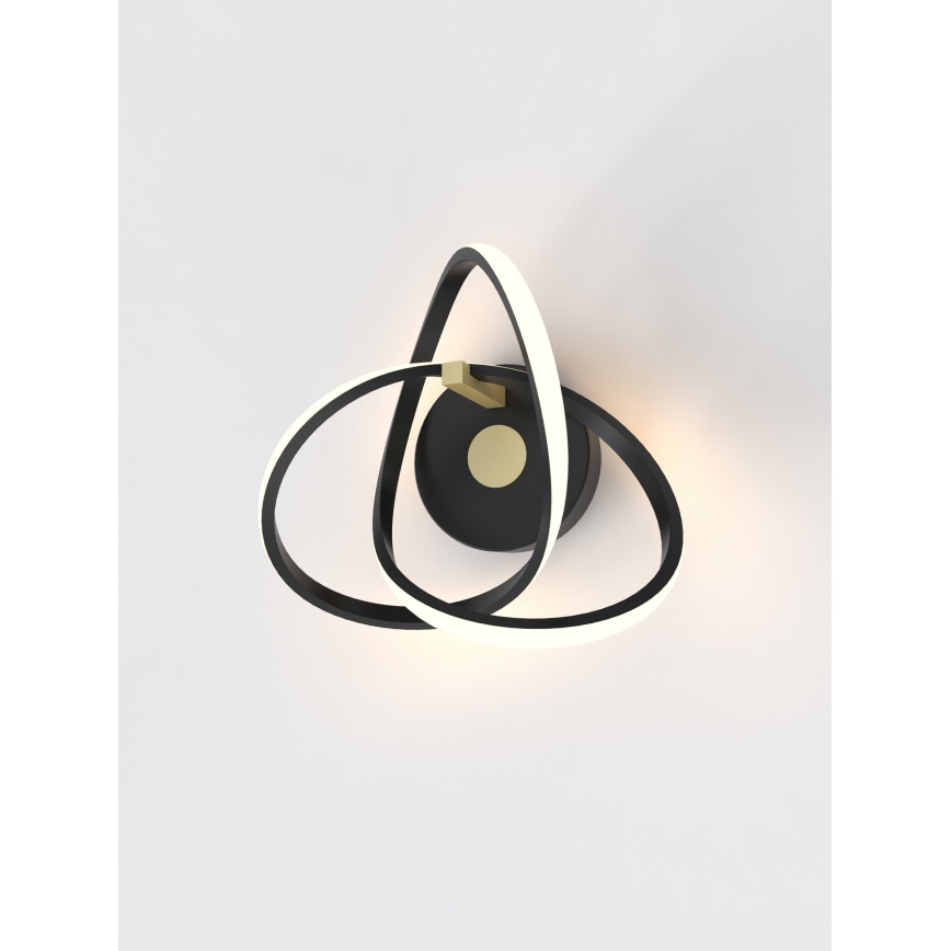 Wofi 4134-104 - LED-seinävalaisin INDIGO LED/14W/230V musta/kulta
