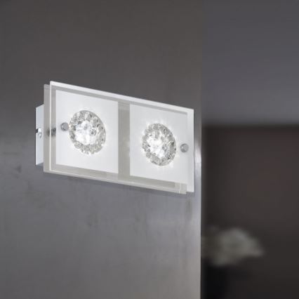 Wofi 4272.02.01.0000 - LED -seinävalaisin REIMS 2xLED / 4W / 230V