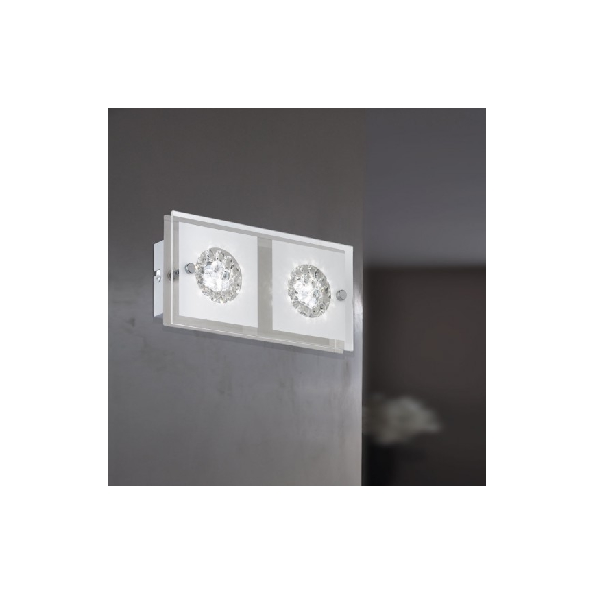 Wofi 4272.02.01.0000 - LED -seinävalaisin REIMS 2xLED / 4W / 230V