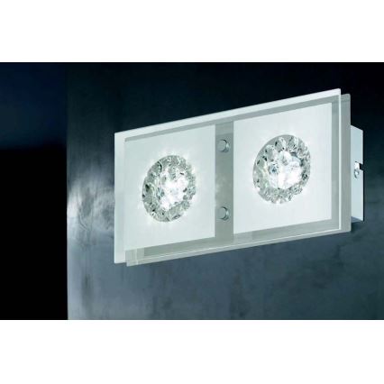 Wofi 4272.02.01.0000 - LED -seinävalaisin REIMS 2xLED / 4W / 230V