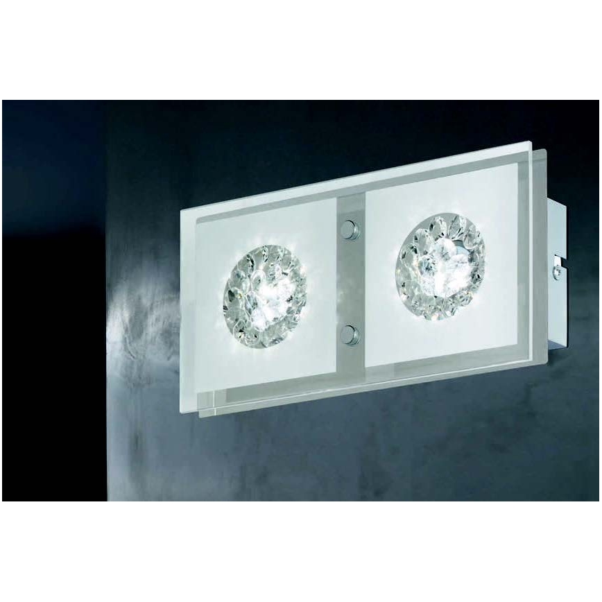 Wofi 4272.02.01.0000 - LED -seinävalaisin REIMS 2xLED / 4W / 230V