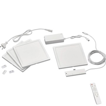 Wofi 4506.04.06.9000 - SETTI 4x LED RGB Himmennettävä seinävalo LED/2W/230V + kaukosäädin