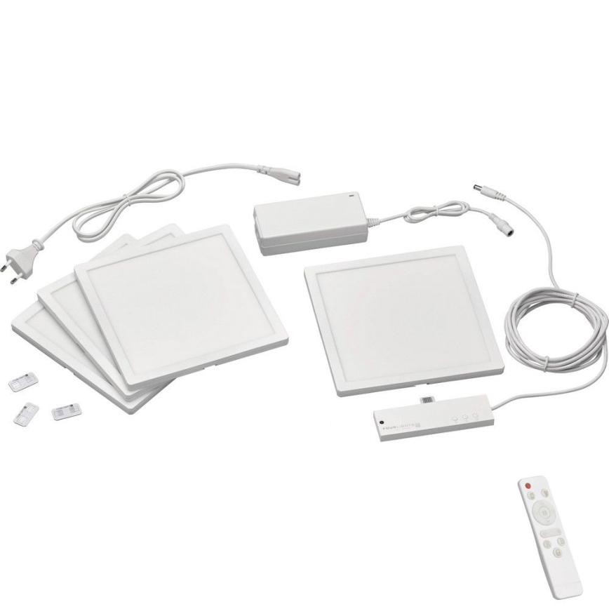 Wofi 4506.04.06.9000 - SETTI 4x LED RGB Himmennettävä seinävalo LED/2W/230V + kaukosäädin