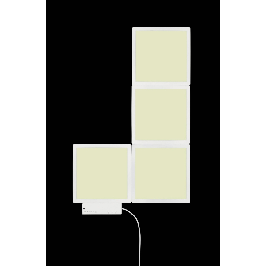 Wofi 4506.04.06.9000 - SETTI 4x LED RGB Himmennettävä seinävalo LED/2W/230V + kaukosäädin