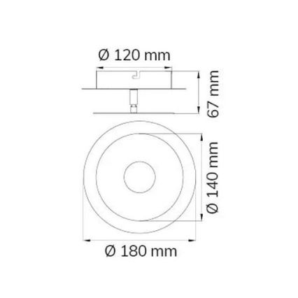 Wofi 451901709000 - LED-seinävalaisin AFIR LED/6W/230V mattakromi