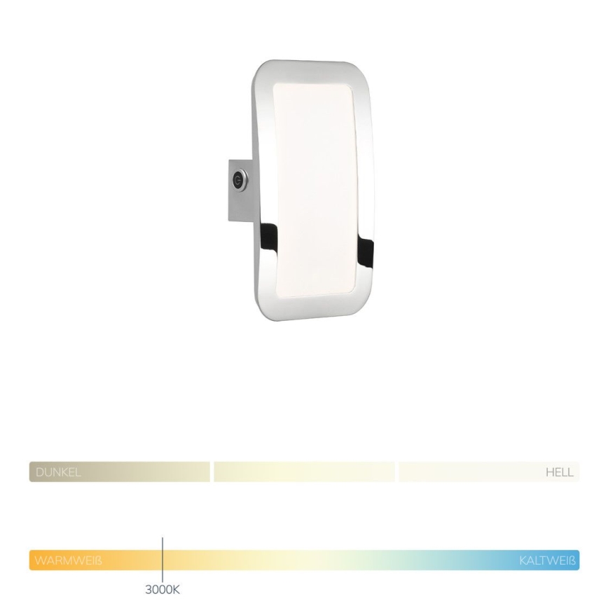 Wofi 4526.01.01.6000 - Himmennettävä LED-seinävalaisin SAGA LED/8W/230V