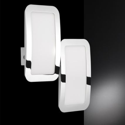 Wofi 4526.02.01.6000 - SETTI 2x LED Himmennettävä seinävalo SAGA LED/8W/230V