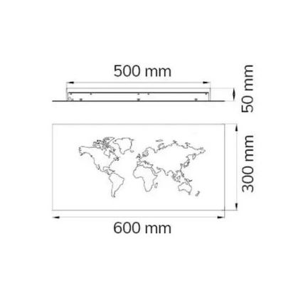 Wofi 4556.01.50.9600 - LED-seinävalaisin LINDA LED/26W/230V 3000K