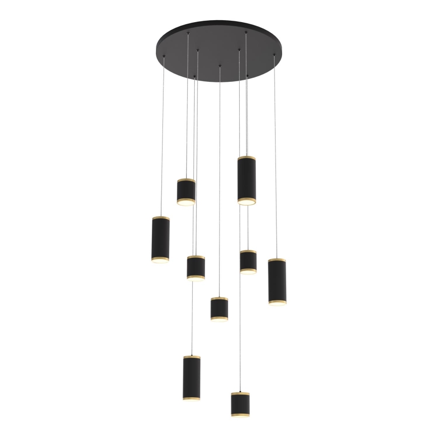 Wofi 5003-904 - Himmennettävä LED-kattokruunu johdossa TOULOUSE LED/57W/230V musta/kulta
