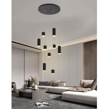 Wofi 5003-904 - Himmennettävä LED-kattokruunu johdossa TOULOUSE LED/57W/230V musta/kulta