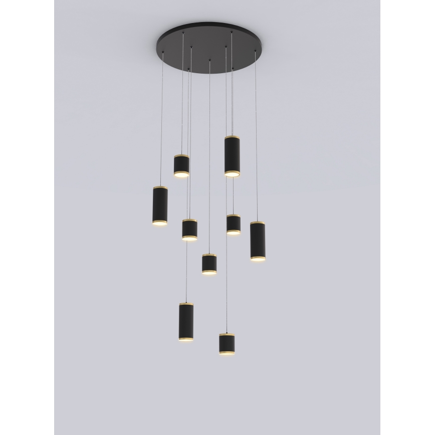 Wofi 5003-904 - Himmennettävä LED-kattokruunu johdossa TOULOUSE LED/57W/230V musta/kulta