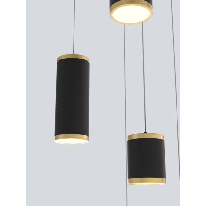 Wofi 5003-904 - Himmennettävä LED-kattokruunu johdossa TOULOUSE LED/57W/230V musta/kulta