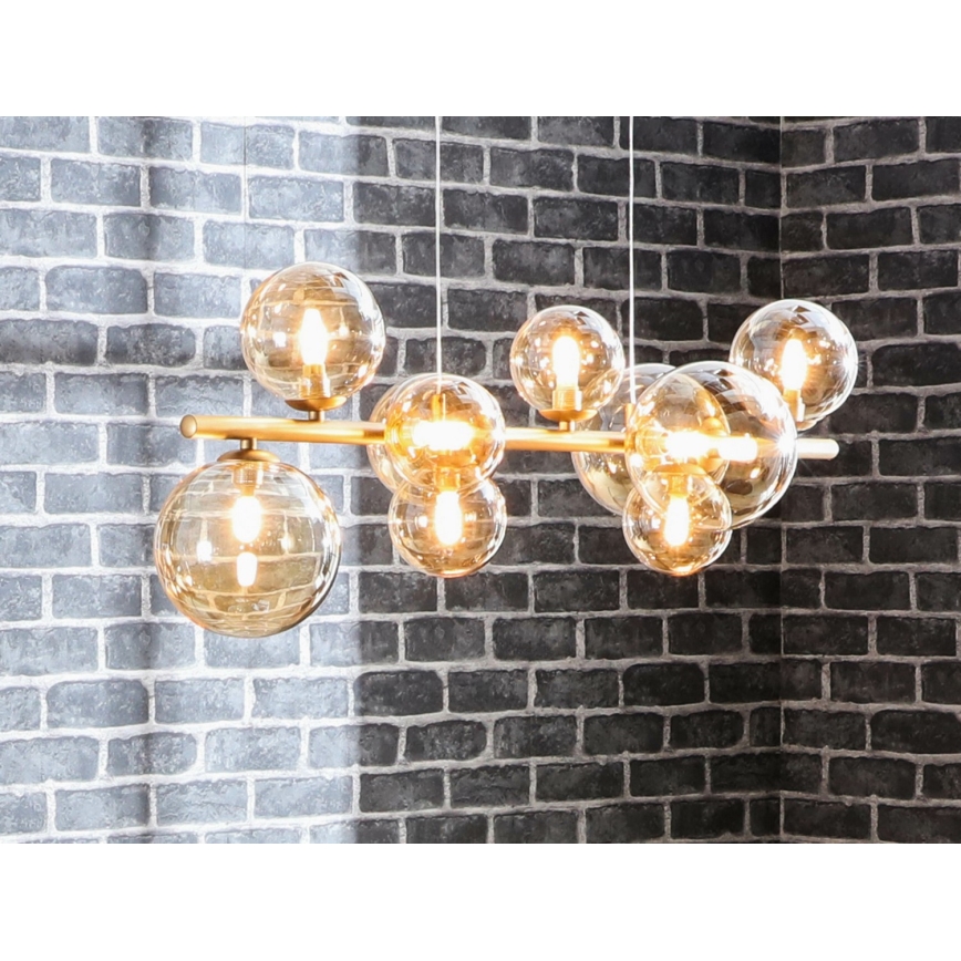 Wofi 6014.10.14.9000 - LED-kattokruunu johdossa VILLA 10xG9/3W/230V kulta