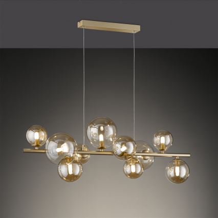 Wofi 6014.10.14.9000 - LED-kattokruunu johdossa VILLA 10xG9/3W/230V kulta