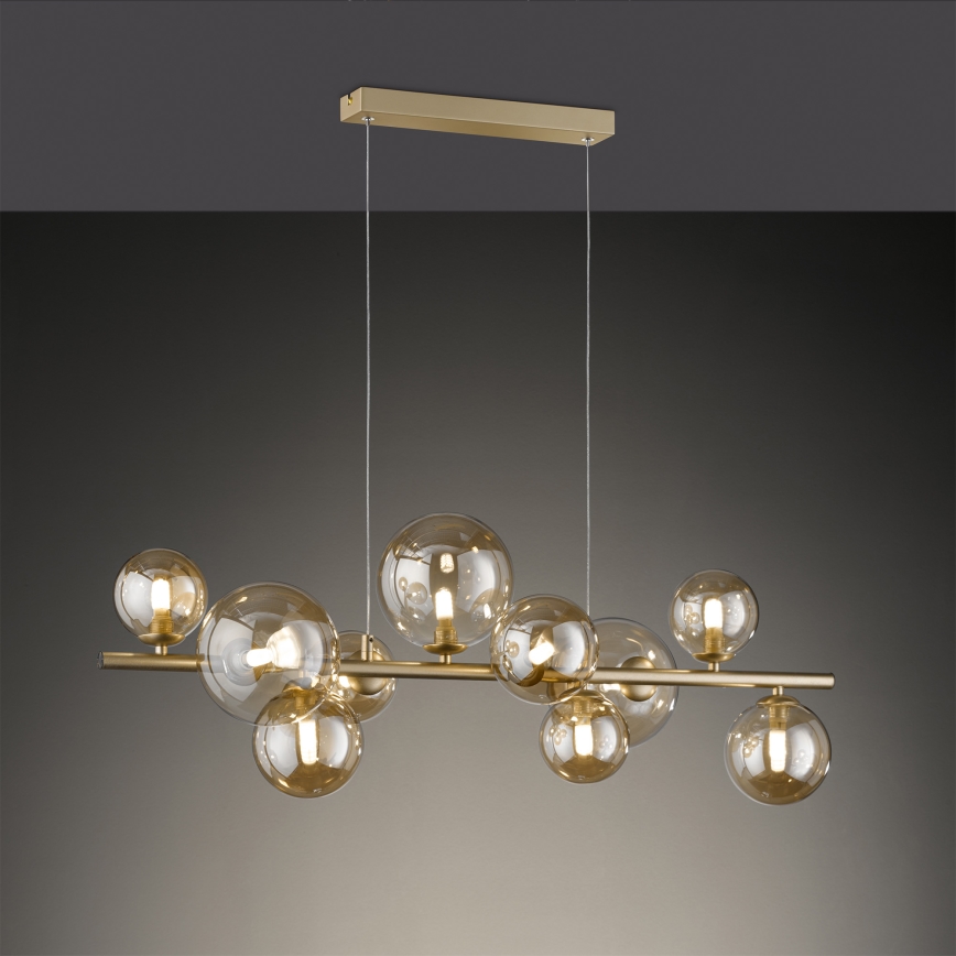 Wofi 6014.10.14.9000 - LED-kattokruunu johdossa VILLA 10xG9/3W/230V kulta