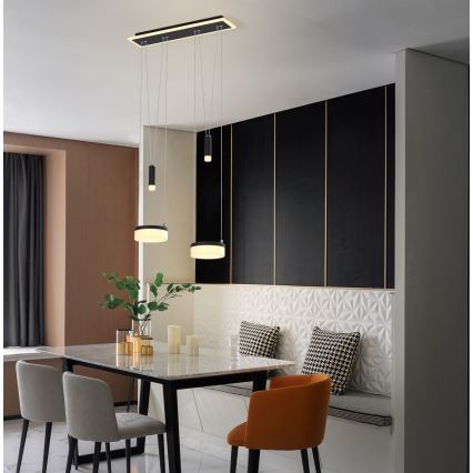 Wofi 6054-502 - Himmennettävä LED-kattokruunu johdossa JESSE LED/21W/230V musta