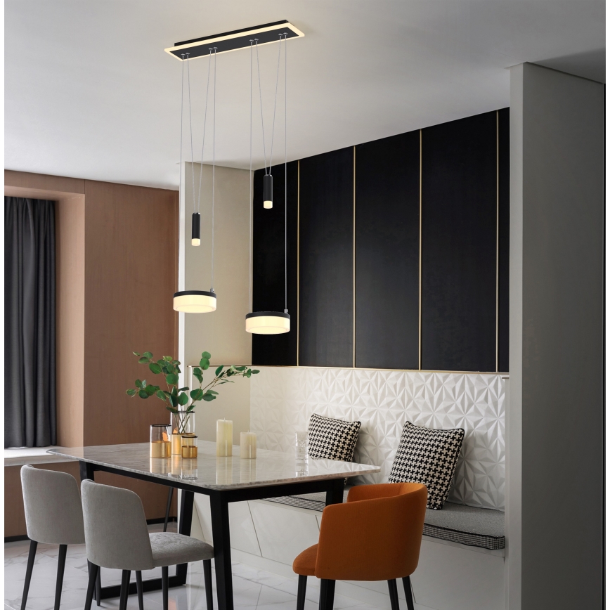 Wofi 6054-502 - Himmennettävä LED-kattokruunu johdossa JESSE LED/21W/230V musta