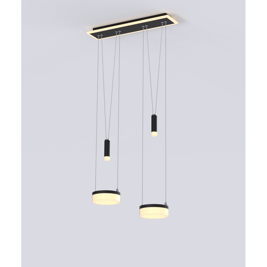 Wofi 6054-502 - Himmennettävä LED-kattokruunu johdossa JESSE LED/21W/230V musta