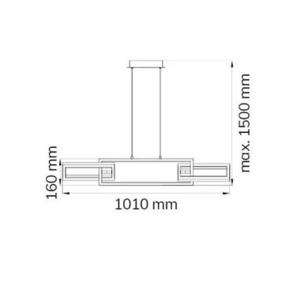 Wofi 6133.03.64.9000 - Himmennettävä LED-kattokruunu johdossa MURIEL LED/26W/230V